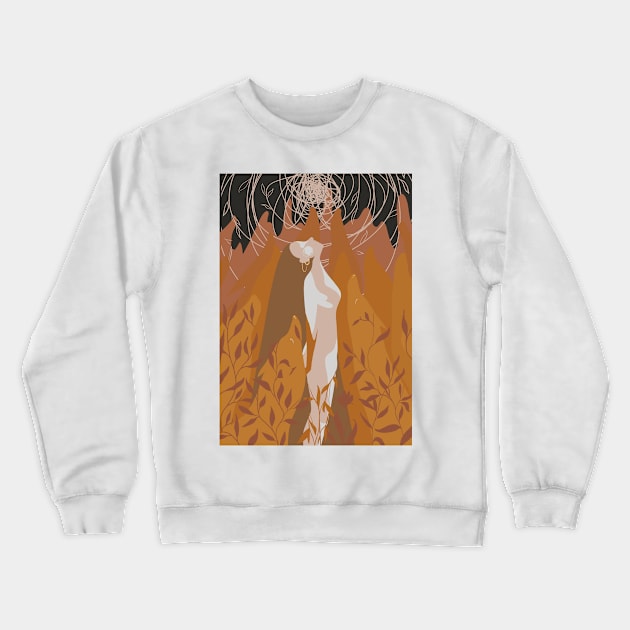 Woman who run with wolves Crewneck Sweatshirt by Yofka